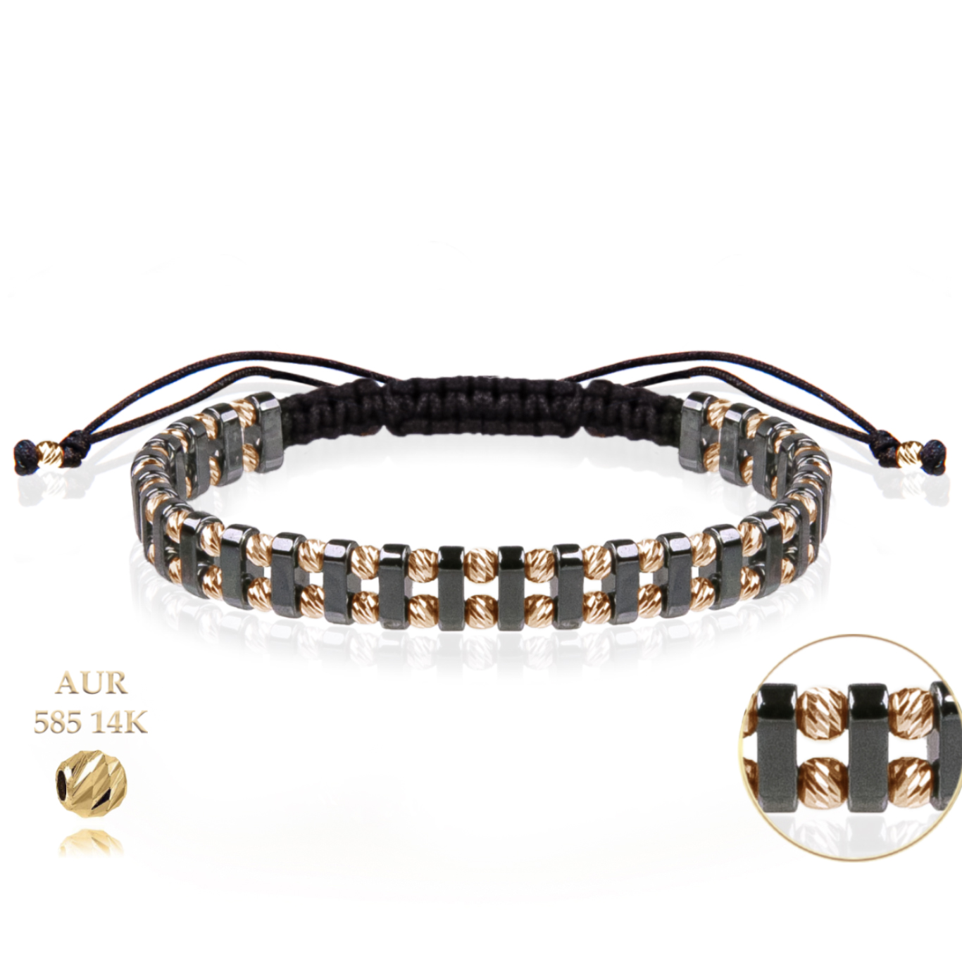 hematit 2 orificii 1 zoom aur